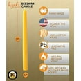 thumbnail image 5 of Hyoola, 10 inch Handmade All Natural Beeswax Unscented Taper Candles - Yellow - 10 Hour (12 Pack), 5 of 6