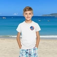thumbnail image 5 of Boys Girls Independence Day Patriotic Tops Kids 4Th Of July Cotton Shirt Casual Round Neck Short Sleeve Tees White 5-6 Years, 5 of 6