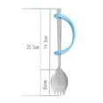 thumbnail image 3 of Aide à Manger Anti-Vibration Vaisselle Outil de Repas en Silicone Cuillère Fourchette avec Sangle, 3 of 8