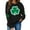 Black, variant on St.Patrick's Day Sweatshirt Women Irish Shamrock Long Sleeve Shirt Ireland Clover Crewneck Pullover Tops Beige L