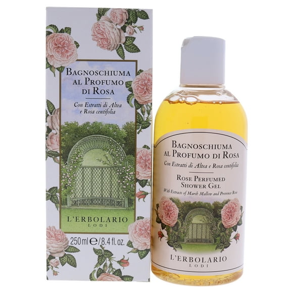 LErbolario Gel de ducha Gel de ducha perfumado Rosa 8.4oz L'Erbolario LErbolario Gel de ducha 8.4oz