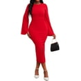 thumbnail image 6 of Women Sexy Dress Bodycon Work Dress Elegant Pencil Dress, 6 of 6
