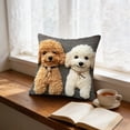 thumbnail image 6 of Tuvgenk 18x18in Throw Pillow Covers Multicolor Decorative Pillow Covers Dog Animal Sofa Farmhouse Square Washable, 6 of 6