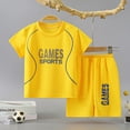 thumbnail image 3 of Traje de baloncesto para niños Traje de casa para niños Traje de verano de secado rápido Traje deportivo de manga corta para bebés y niños medianos y grandes, 3 of 5