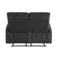 thumbnail image 6 of OakvillePark Brava Microfiber Double Reclining Loveseat, Dark Gray, 6 of 7
