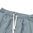 thumbnail image 6 of Men's Big & Tall Pants Cotton Linen Yoga Golf Beach Jogger Sweat Lounge Harem Pants Cropped Trousers Size M-5XL Light Blue, 6 of 9