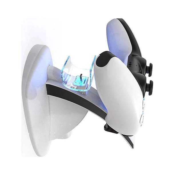 Kearding Cargador de mango de juego Vertical controlador de juego base de carga portátil estable soporte de consola duradero con luz indicadora Videojuegos y accesorios Blanco