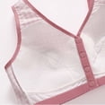 thumbnail image 5 of Bosfbaoi Gingham Plaid Front Closure Wireless Bralette, Wide Strap Full Coverage Comfort Bra, Soft Breathable Daily Lingerie for Elderly Women, 5 of 8
