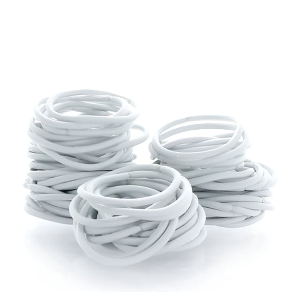 VANIDO Hair Elastics Hair Ties, Professional Grade Ponytail Holders - 100 Pack White