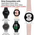 thumbnail image 3 of LEIXIUER Genuine Leather Bands Compatible for Samsung Galaxy Watch 4 40mm 44mm/Watch 4 Classic 46mm 42mm,20mm Adjustable No Gaps Leather Watch Band Bracelet Correa Galaxy Watch 4 Strap, 3 of 8
