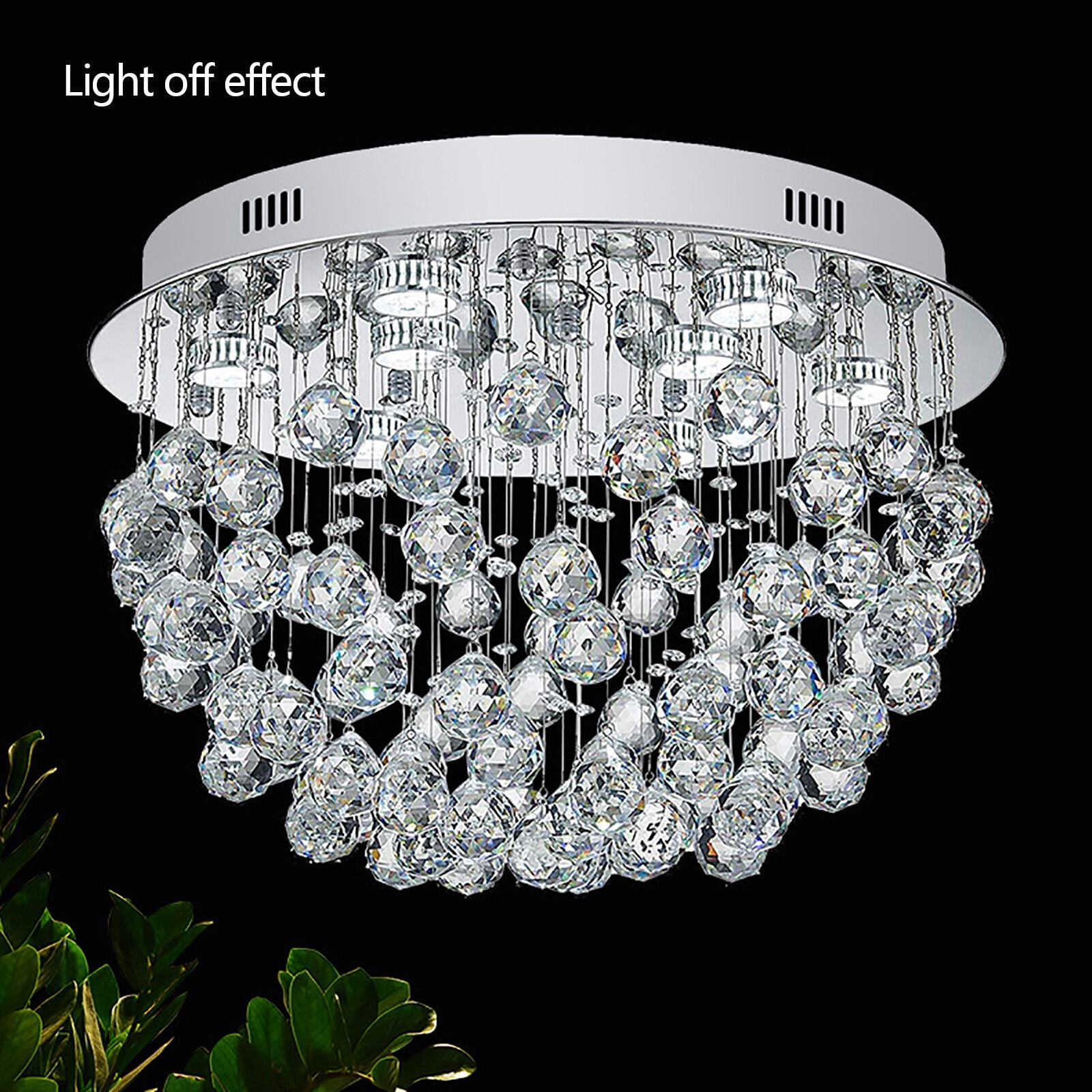 Miumaeov Luxury K9 Crystal Pendant Light Raindrop Ceiling Lamp Chandelier Lighting Fixture