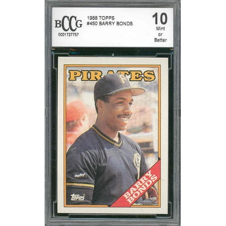 - 1988 topps #450 BARRY BONDS pirates BGS BCCG 10