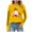 Yellow_1, variant on Godom Halloween Shirts for Women Cute Ghost Shirt Fall Pumpkin Tshirt Graphic Tees casual Long Sleeve Tops