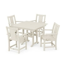 POLYWOOD® Prairie 5-Piece Farmhouse Dining Set in Sand