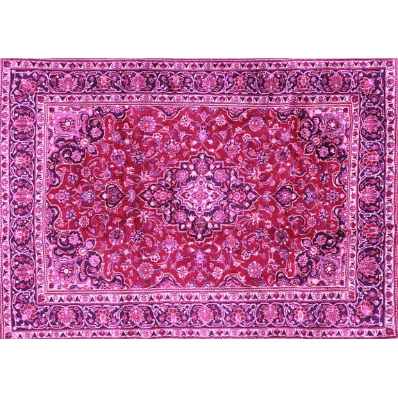 Ahgly Company Indoor Rectangle Persian Pink Traditional Area Rugs, 7' x 10'
