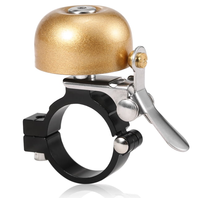 Graflsoa Golden Brass Mountain Bike Bell with Loud Ringing Sound for Enhanced Cycling Safety