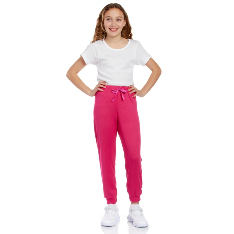 Sweet Hearts Girls' Sweatpants - 3 Pack Lightweight Super Soft Joggers  (Size: 5-18) 