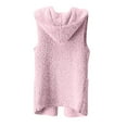 thumbnail image 6 of Baqcunre Fuzzy Coat, Women's Hooded Plush Sleeveless Vest Coat Top Clearance! 1PC Top Pink L, 6 of 7