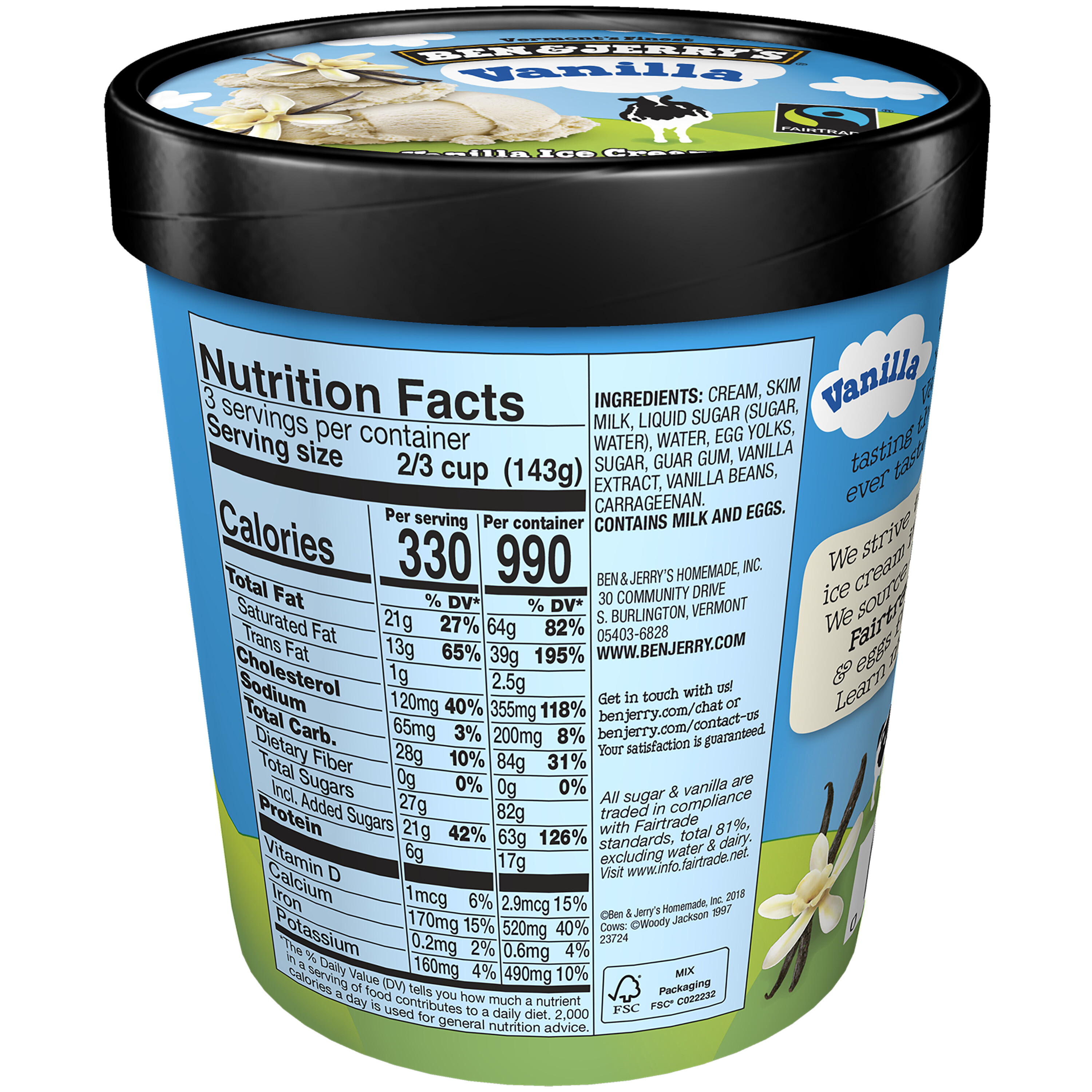 Ben And Jerry S Vanilla Ice Cream Nutrition Facts Besto Blog