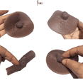 thumbnail image 3 of BIMEI Attachable Silicone Prosthetic Nipples Pre-Adhesive Reusable Washable Nipple Covers for Breast Forms ,Classic，Brown,1 pair,S, 3 of 5