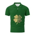 thumbnail image 5 of Handshe Men's St.Patrick's Day Print Button-Up Shirt, Casual Festive Wear for Holiday Parties and Daily Use, 5 of 5