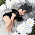 thumbnail image 2 of Bmnmsl Baby Girl Off Shoulder Lace Romper & Headband, 2 of 4