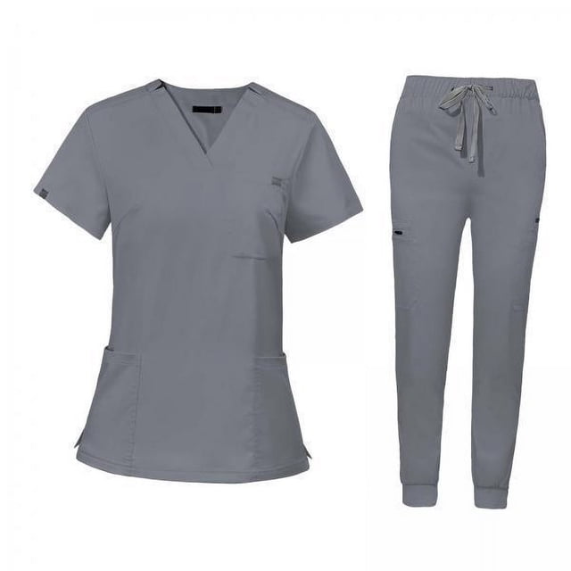 2x Conjunto De Uniforme De Enfermería, Camiseta Y Pantalones De Enfermera Para Cosmetología, Peluquero De Mascotas