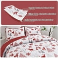 thumbnail image 4 of Christmas Quilt Set King Size Reindeer Xmas Tree Quilt Snowflake Bedspread Festival Coverlet 108×92", 4 of 9