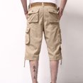 thumbnail image 5 of Xysaqa Men's Casual Big & Tall Cargo Shorts Below Knee Loose Fit Multi-Pocket Pants Work Outdoor 3/4 Long Shorts 3X 4X 5X Summer Savings, 5 of 7