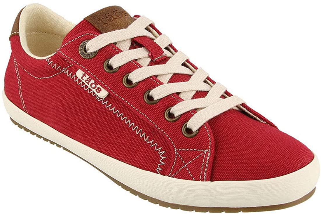 taos red sneakers