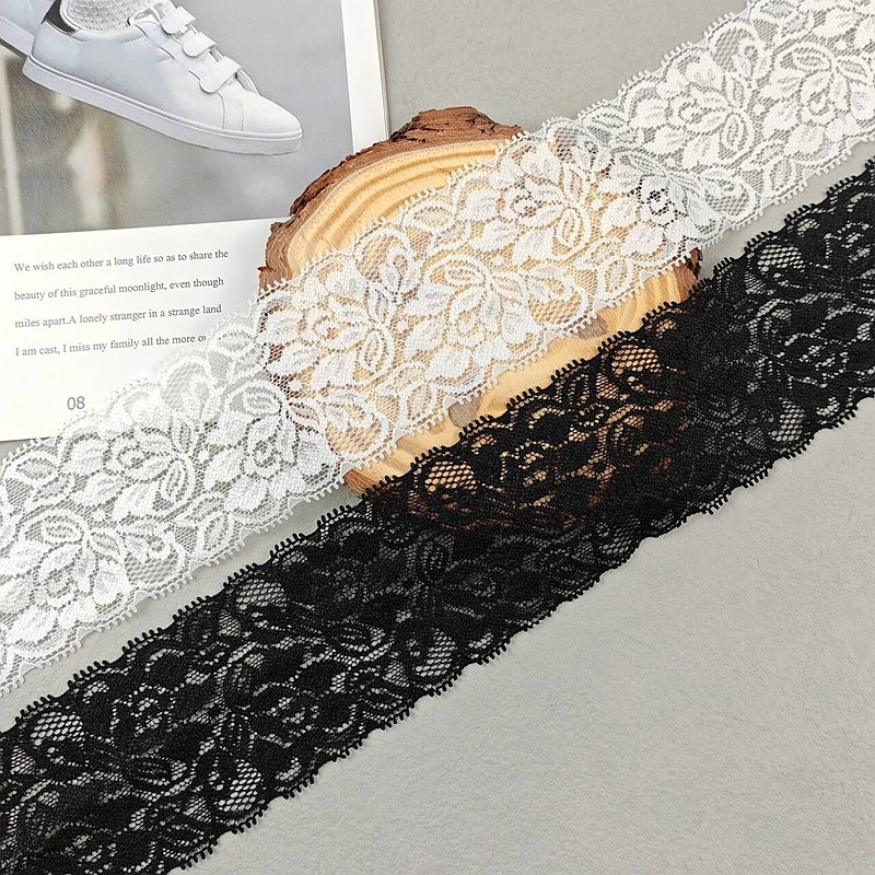 Beige Lace Ribbon 10 Yards Cotton Lace Trim Crochet Sewing Lace for Crafts, Gift Package Wrapping, Bridal Wedding Decoration, Widen 2.35 inch,Style 3