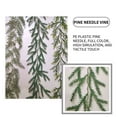 thumbnail image 6 of Simulated Christmas Rattan Feel Soft Glue Green Plant Pines Needles Cypresses Leaf Door Hanging Wall Hanging Home Layout Interior Decoration ,155CM/5FT, 6 of 8
