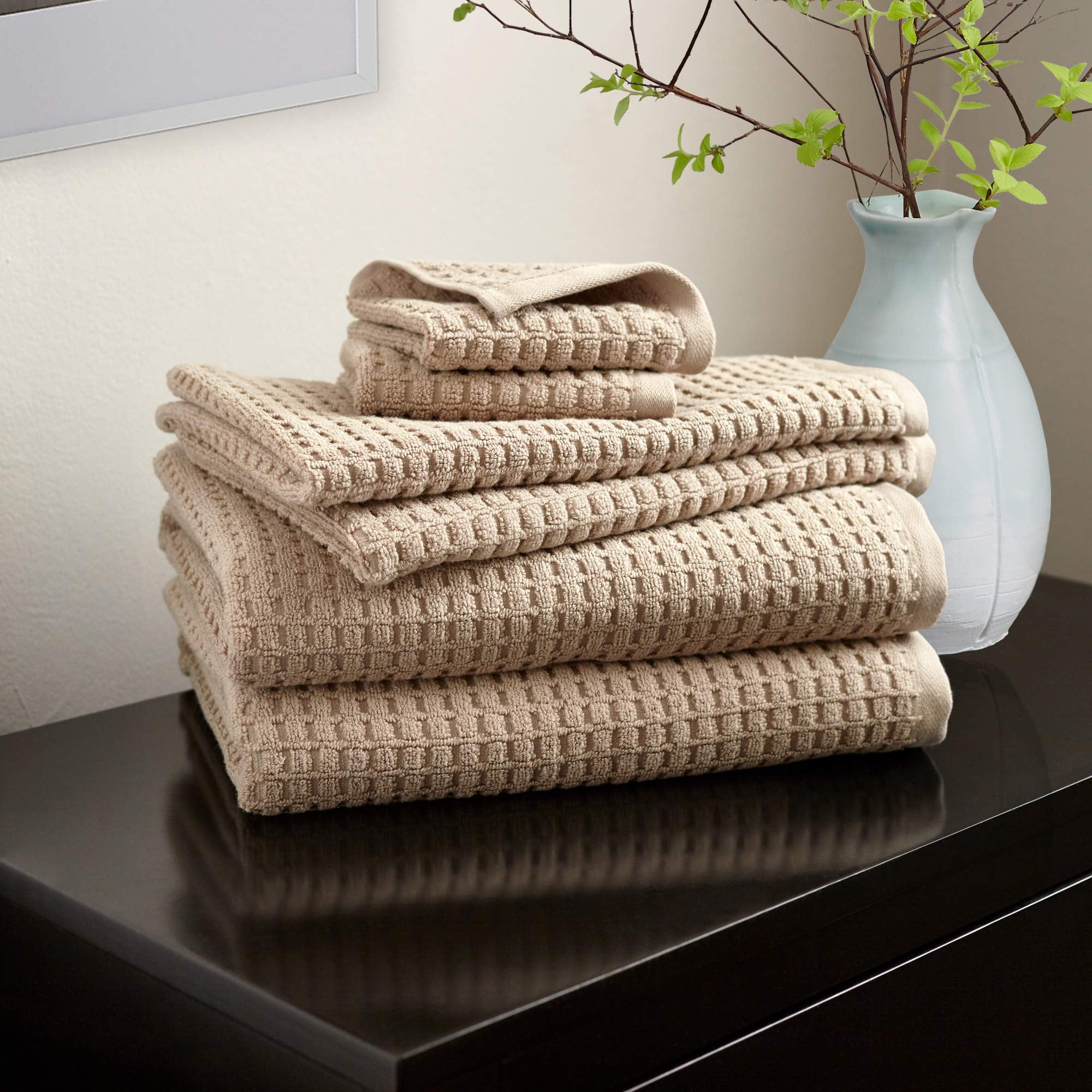 DKNY Quick Dry Cotton Towel Set 2 Bath 2 Hand 2 Washcloths Linen Walmart