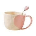 thumbnail image 4 of Taza de café Taza de té Reutilizable Drinkware Linda decoración creativa del hogar Taza de café Taza de agua para adultos Cocina Hogar Comedor Niñas Rosa, 4 of 8