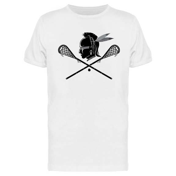 Lacrosse Stick And Indian Mohawk T-Shirt Men -Image by Shutterstock, Male Large