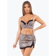 thumbnail image 6 of 2 Piece Bralette Crop Top Mini Skirt Adjustable Straps Lace Trim Nightwear Sleepwear Outfit, 6 of 7