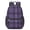 Purple and Black, variant on Black and White Checkered Pattern 17" School Backpacks for Teens,Waterproof Oxford Fabric,S-Shape Padded Straps for School,Travel,Hiking,Camping