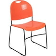 thumbnail image 2 of Emma + Oliver Orange Ultra-Compact School Stack Chair - Office Guest Chair/Student Chair, 2 of 13