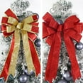 thumbnail image 5 of 6pcs Large Wired Red Bow - 16*10" - Christmas Wreath Bow - Great for Large Gifts - Indoor/Outdoor - Christmas Bow Door Ornament Christmas Gift Ornament Garland Decoration, 5 of 7