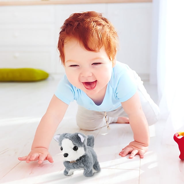 Jouets pour Chiots, Chiot en Peluche, Animal en Peluche, Chien Robot, Chiot Interactif, Jouet Électrique en Peluche Doux Confortable Intéressant Réaliste