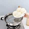 thumbnail image 2 of ZOUSSIQI Cooking Tray Round 9.5 Inch Stainless Steel Steam Holder Shelf, Pressure Cooker Canner Rack Removable Legs Chinese Steaming Rack for Instant Pot Accessories Multi-functional CA919-8342, 2 of 9