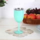 thumbnail image 2 of Vaso de cóctel de acero inoxidable con aislamiento al vacío, copa para vino, copa para bebidas de jugo con tapa, color verde, 2 of 5