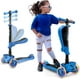 thumbnail image 1 of Hurtle Scooter de 3 Ruedas para Niños y Niñas 1 Año en Adelante, Patin del Diablo, Luces LED en las Ruedas, Manillar Ajustable y Asiento Plegable, Modo Sentado o de Pie con Freno, Azul, 1 of 8