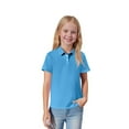 thumbnail image 6 of HAJWOH Polo Uniform Shirts for Junior Girls School Short Sleeve Uniform Top Casual Button Down Tennis T-Shirts 2025 Summer New Collared Golf Polo Shirt Comfy Blouse Cyan 9-10 Years, 6 of 6