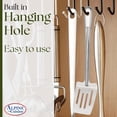 thumbnail image 4 of Alpine Cuisine Professional Cookware Stainless Steel Slotted Spatula - Thin Slotted Spatula Heat Resistant for Cooking, Frying, Grilling & Flipping Fish Meat Eggs - Easy to Clean, 4 of 7