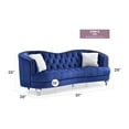 thumbnail image 2 of Glory Furniture Jewel Velvet Sofa in Blue, 2 of 6