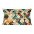 thumbnail image 2 of Designart "Natural Green and Beige Tones Mosaic" Geometric Printed Throw Pillow, 2 of 5