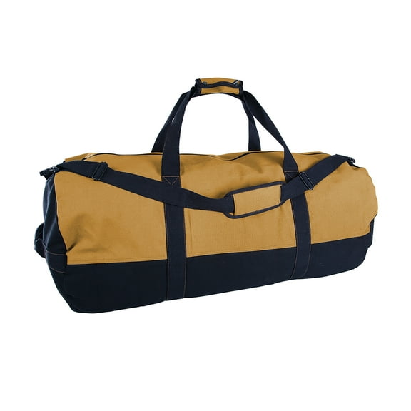 Stansport 2 Tone Zippered Duffel Bag 36" Length Cotton Canvas, New, Adult