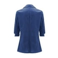 thumbnail image 6 of nerohusy Linen Blazer Women Summer Lightweight Single Button 3/4 Sleeve Blazers for Women Business Casual Suit Jacket with Pockets Blue,XL, 6 of 7