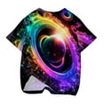 thumbnail image 4 of Ecqkame Kids Colorful Short Sleeve T-Shirts Childrens Summer Crew Neck Gorgeous Print Going Out Top for Boy Girl A-Multicolor B 5Y, 4 of 4